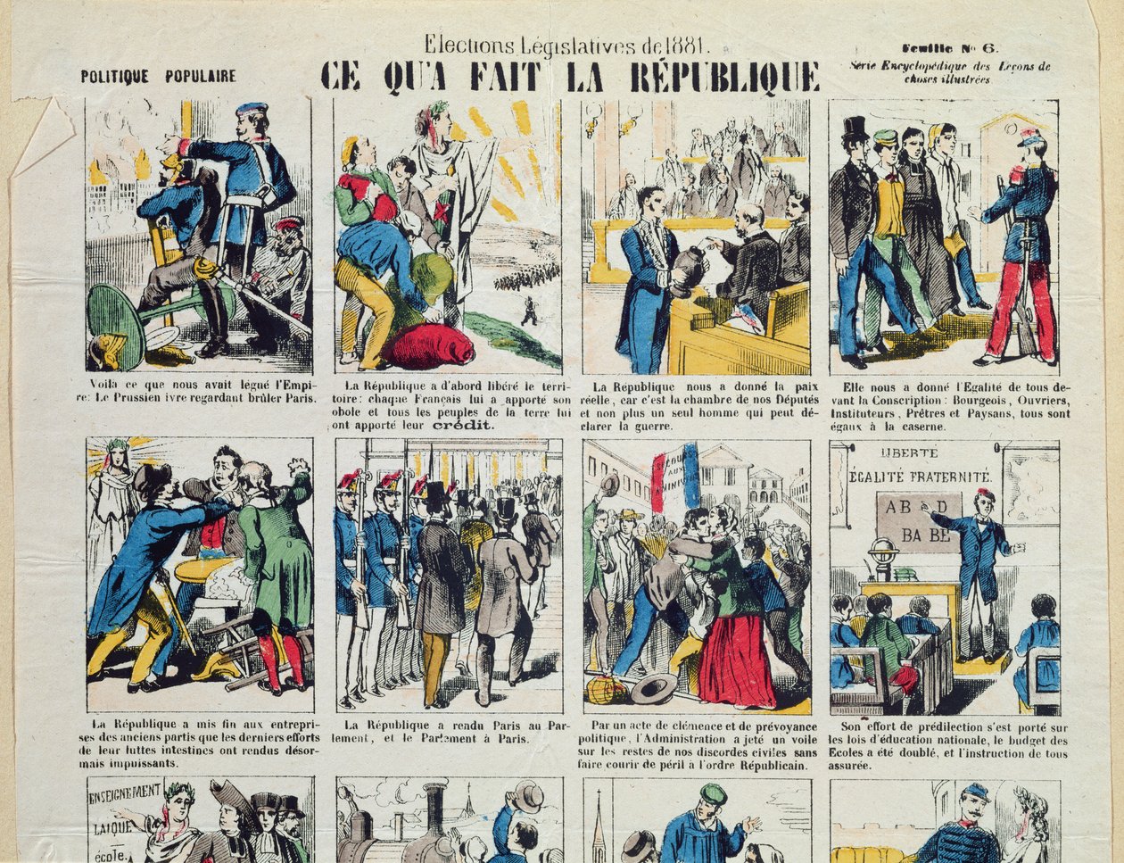 第3共和国の設立を支持する共和党の宣伝、1881年（162980および177256も参照） 作： フランス語学校