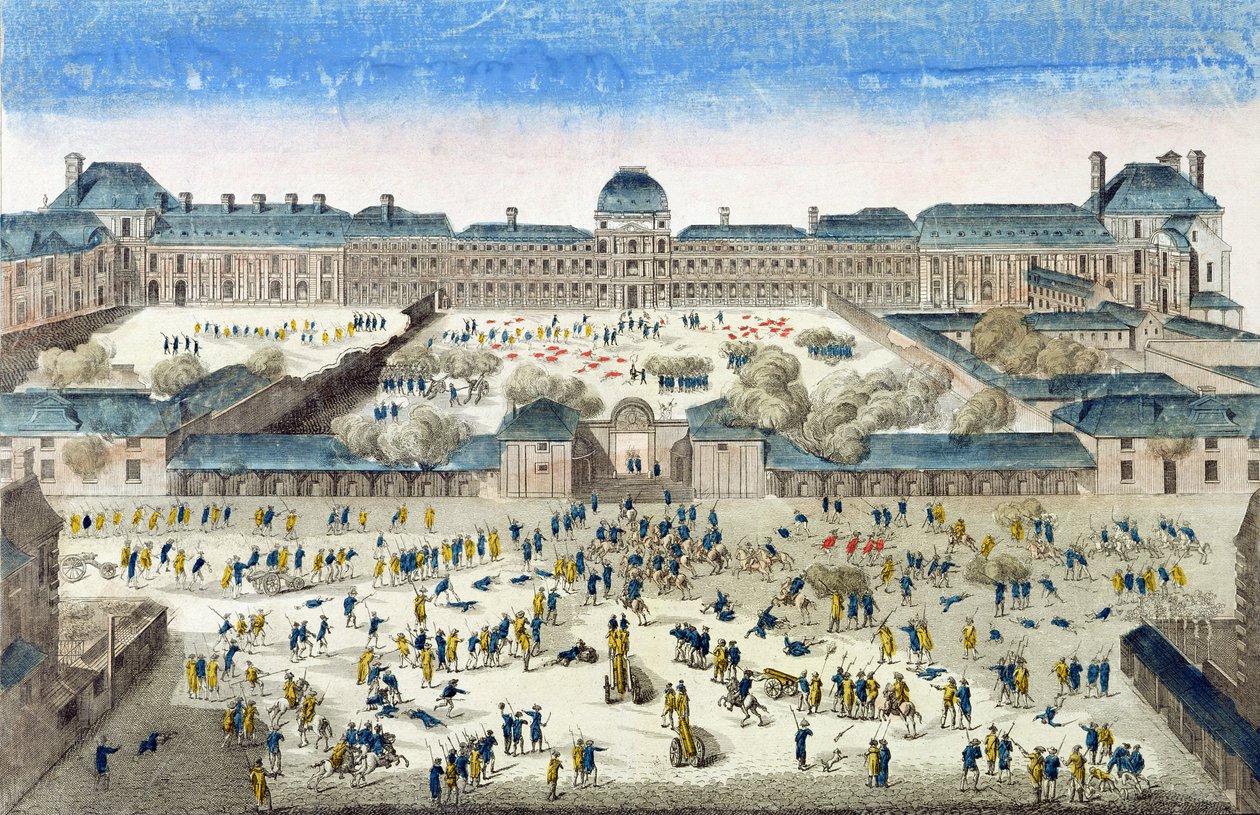 チュイルリー城の包囲、1792年8月10日 作： フランス語学校
