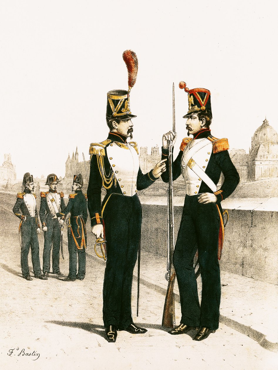 パリの市警、1830年7月29日に結成 作： フランス語学校