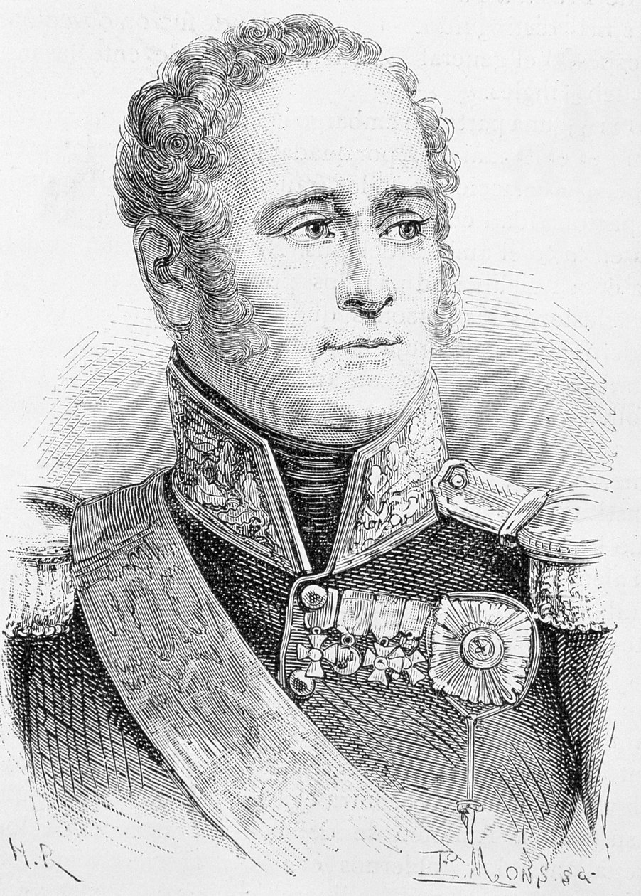 ロシア皇帝アレクサンドル1世（1777-1825） 作： フランス語学校