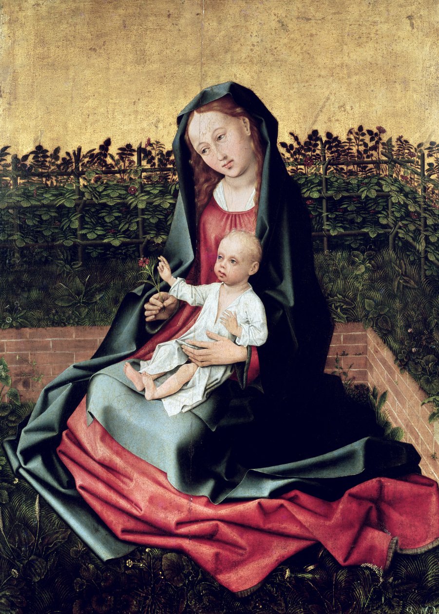 小さな庭の聖母子と、ローズトレリスの聖母、c.1470-72 作： フランス語学校