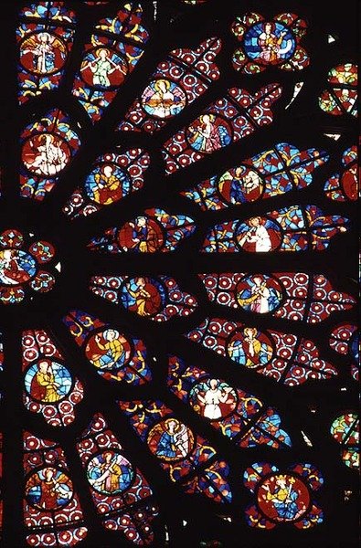 ウェストローズウィンドウ、聖母マリアの死の詳細、1270年頃（220813も参照） 作： フランス語学校