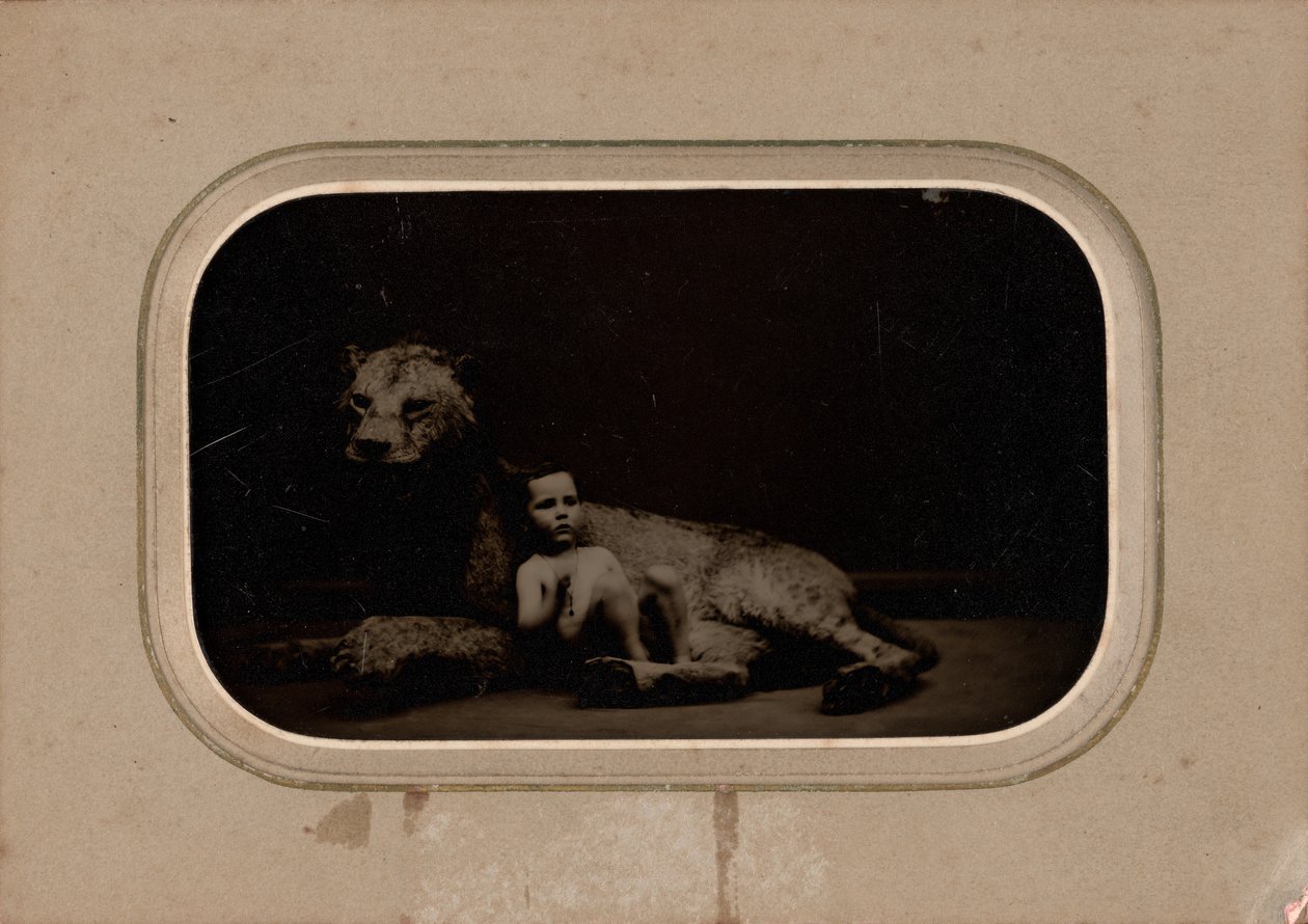 子供の肖像,c.1860年（写真） 作： フランスの写真家