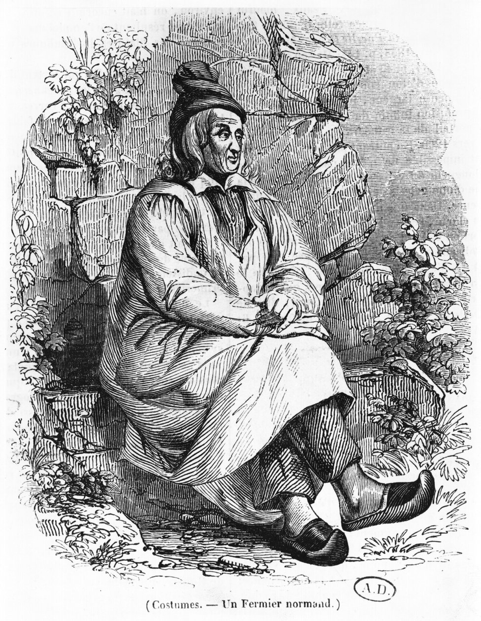 ノルマンディー出身の農家、1840年頃 作： フランス語学校