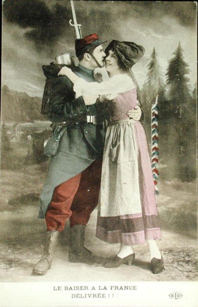 解放されたフランスへのキス 作： フランス語学校