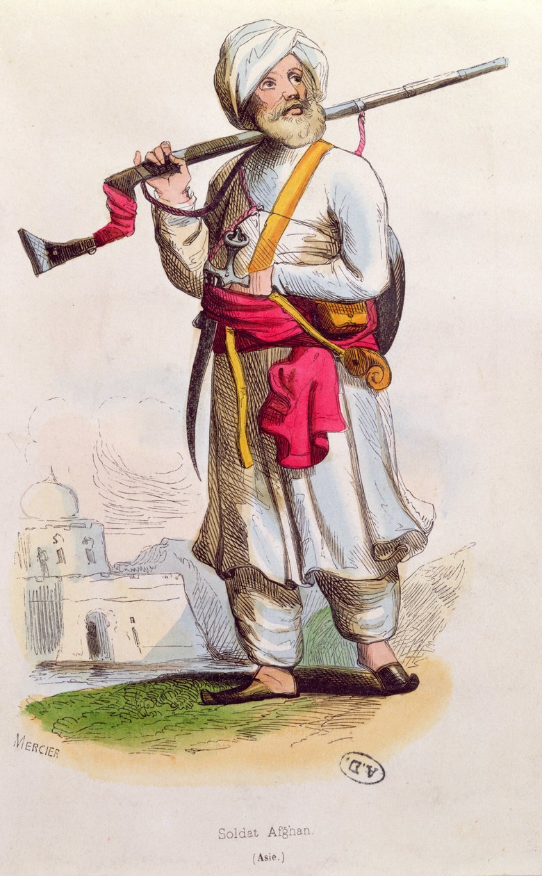 アフガン兵士、1840-50年頃 作： フランス語学校