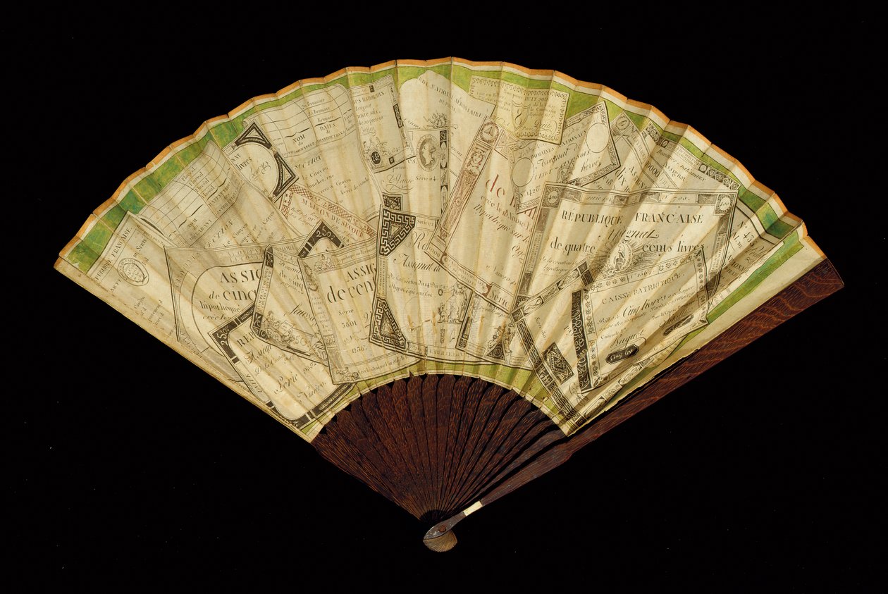 アシグナの扇子、1796年頃（紙と木 作： フランス語学校