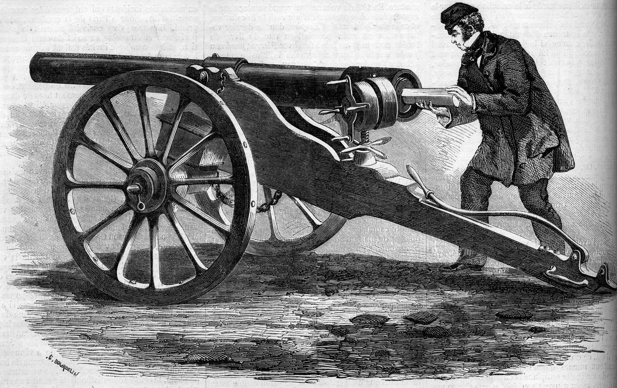 イギリス軍のキャノン・ウィットワース 作： フランス語学校
