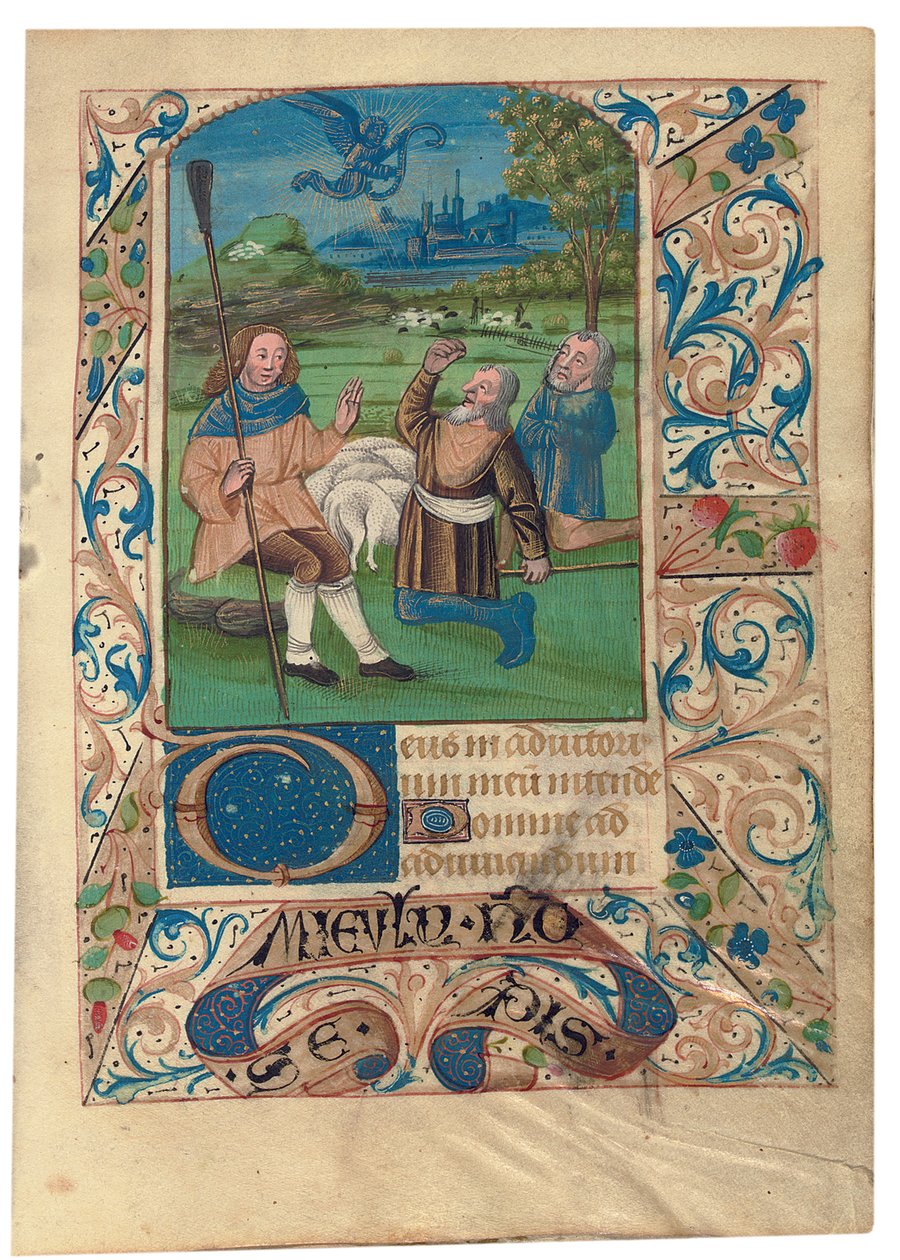 F. 37羊飼いへの告知、c.1480 作： フランス語学校
