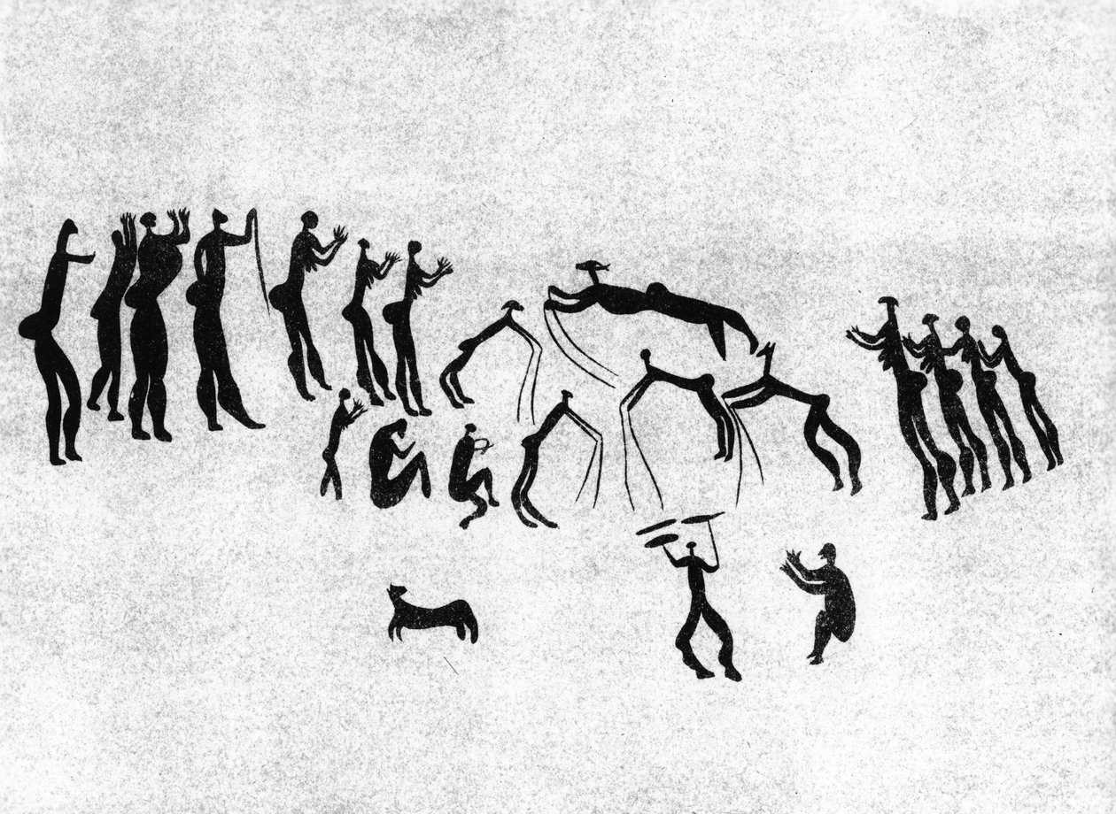 新石器時代の壁画の複製 作： フランス語学校
