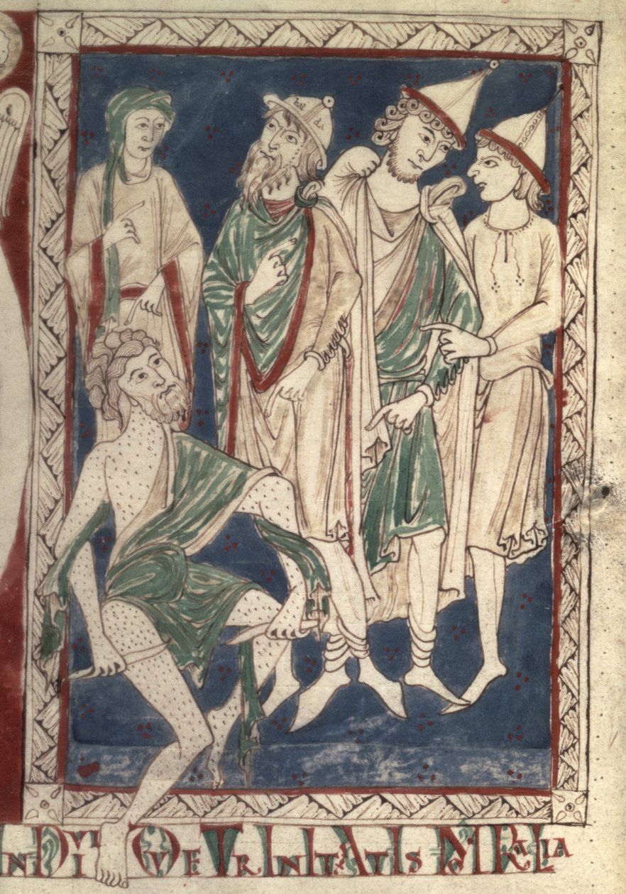 Fr.15307 f.1v彼の傷を掻く仕事 作： フランス語学校