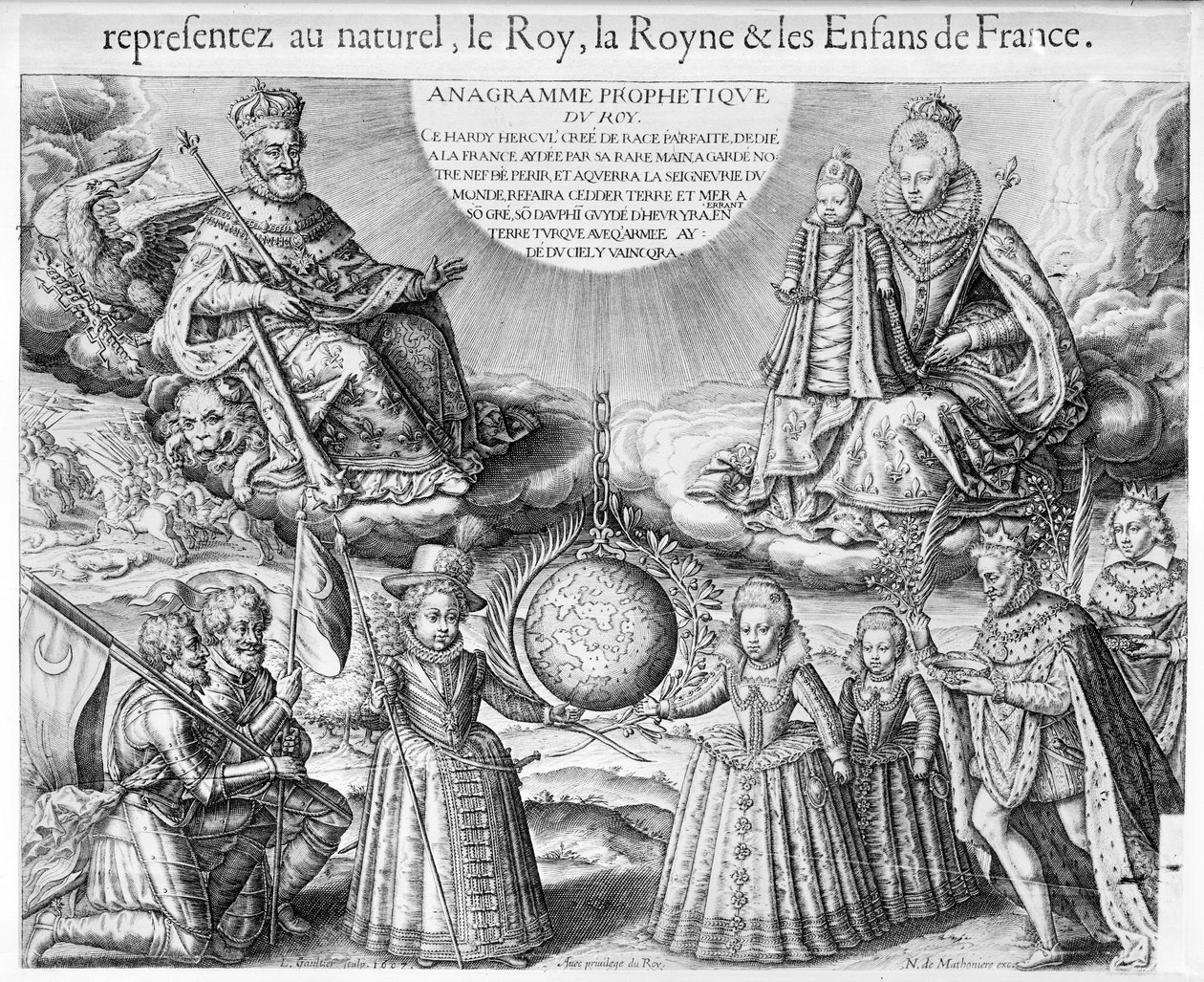 アンリ4世（1553-1610）と家族、1607年 作： フランス語学校