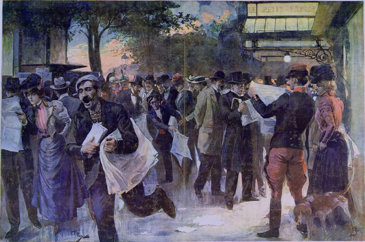 重要なニュース、1900年頃 作： フランス語学校
