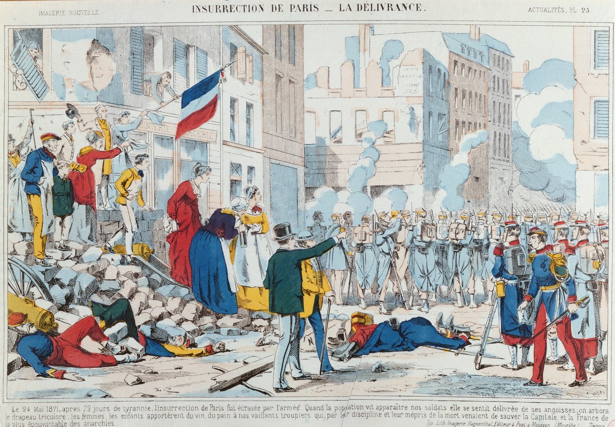 パリの反乱、救出、1871 作： フランス語学校