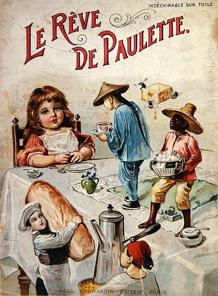 Le Reve de Paulette", 1900年頃（カラーリトグラフ） 作： フランス語学校