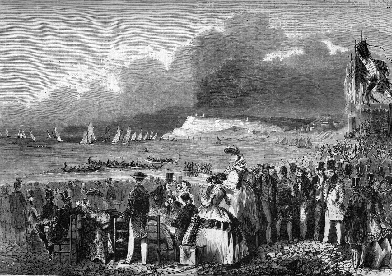 1857年のルアーブルのレガッタ。 作： フランス語学校