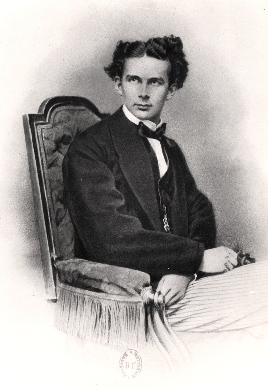 1870年頃、バイエルン州のルートヴィヒ2世（1845-86年） 作： フランス語学校