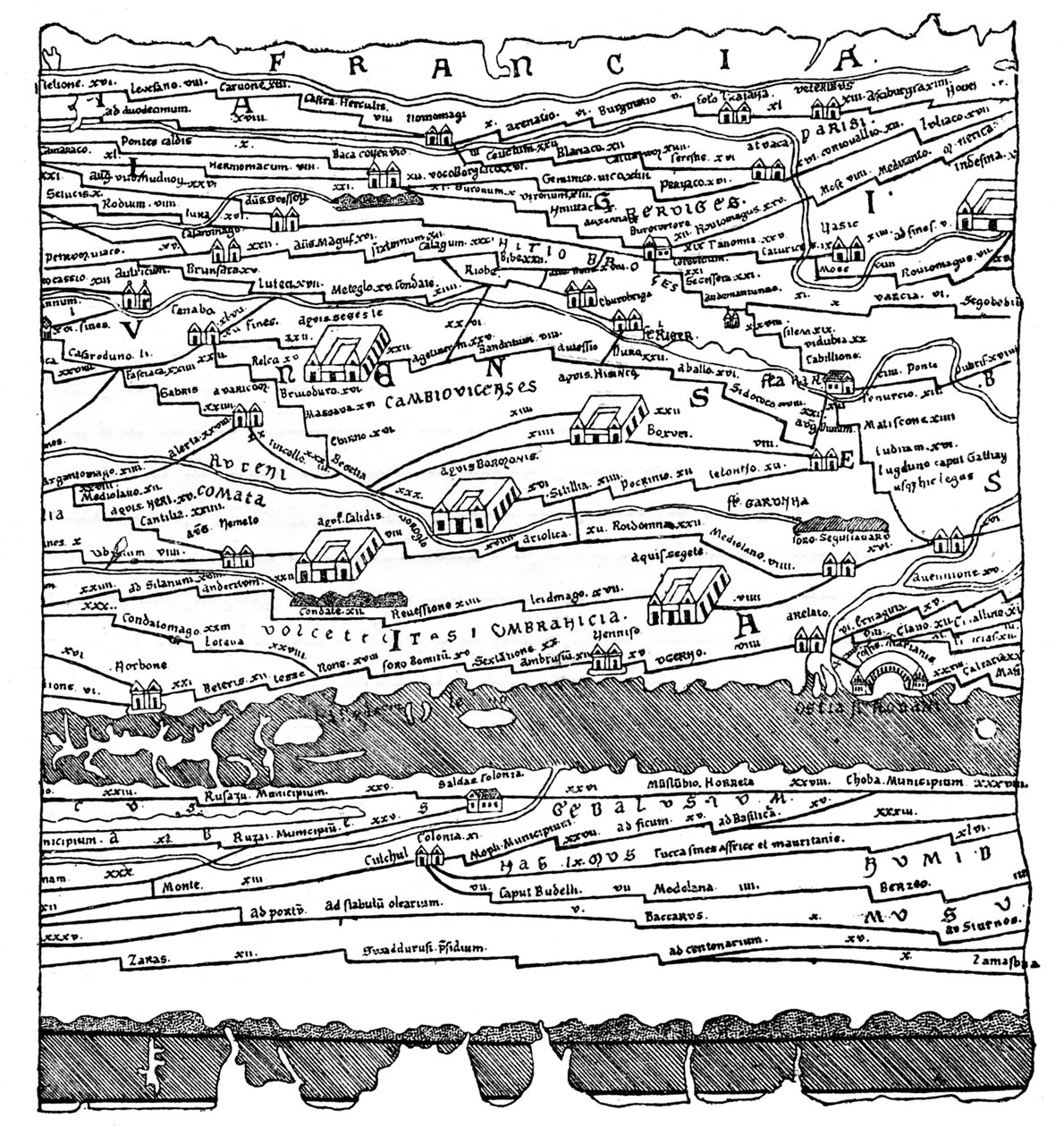 ガリアの地図 - フラグメント 作： フランス語学校