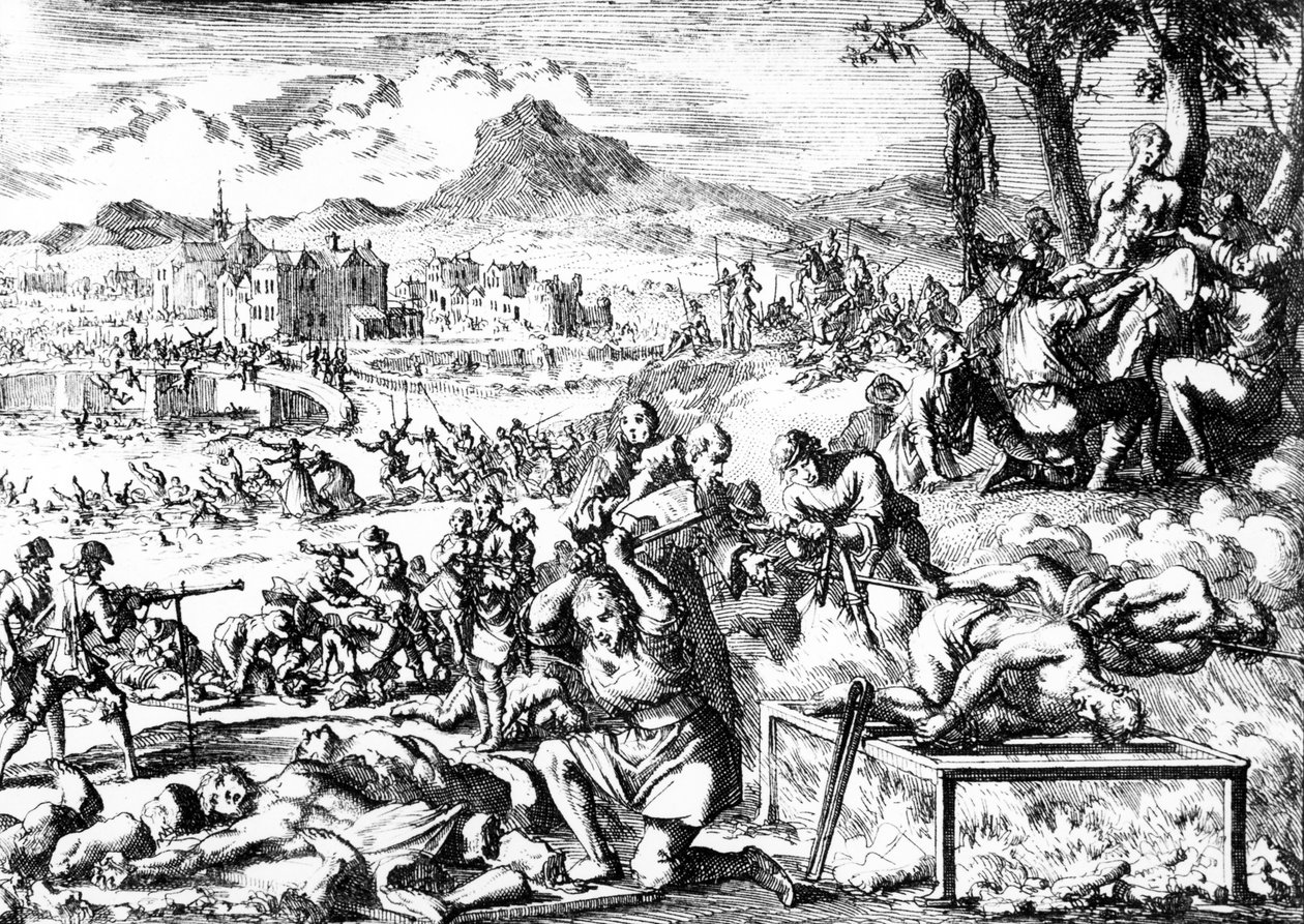 1644年のアイルランドでの虐殺、1685年頃 作： フランス語学校
