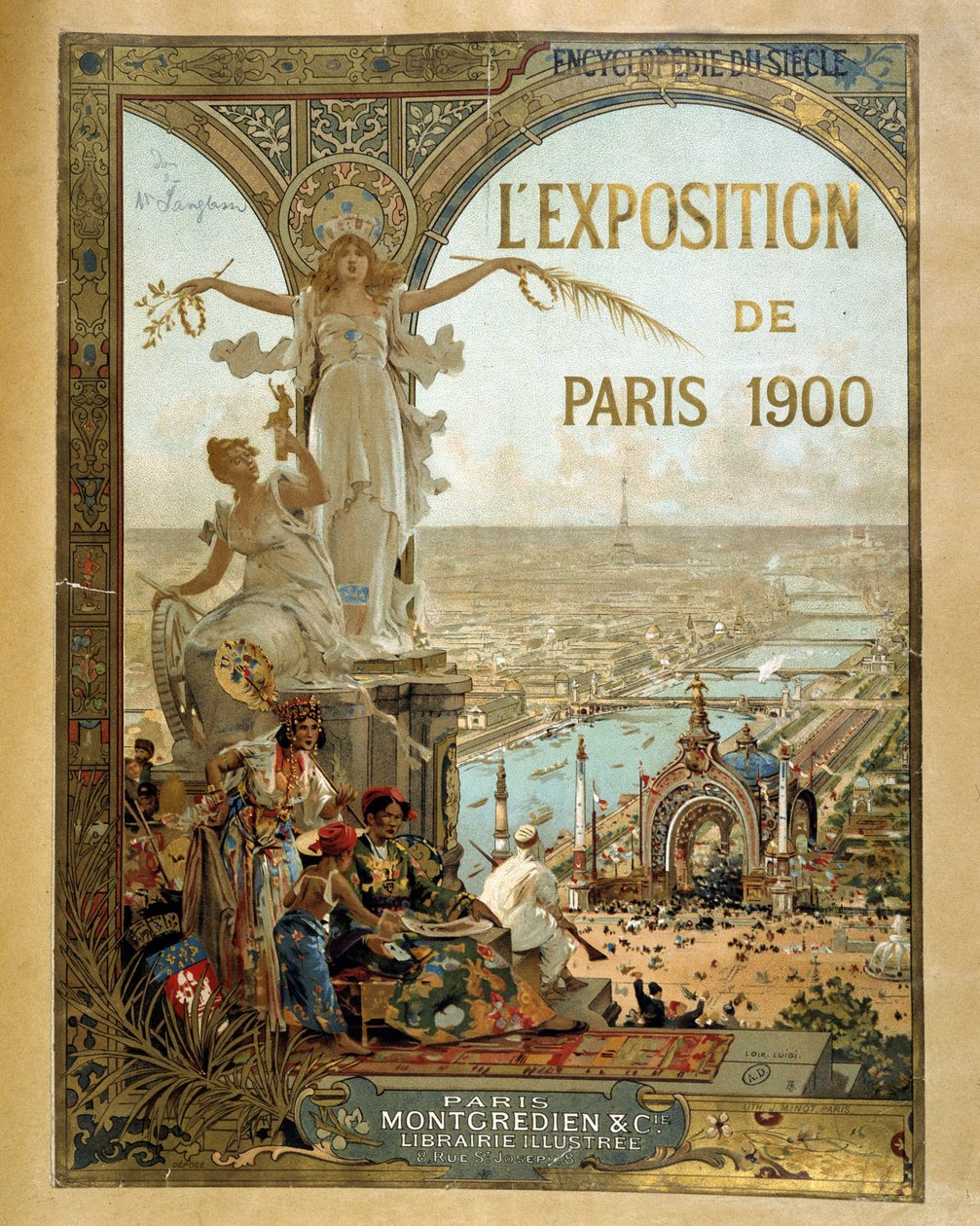 1900年パリ万博・広告ポスター 作： フランス語学校