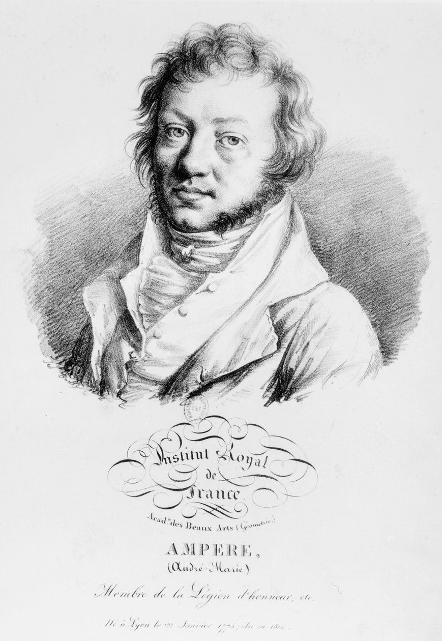 アンドレ・マリー・アンペレの肖像（1775-1836） 作： フランス語学校