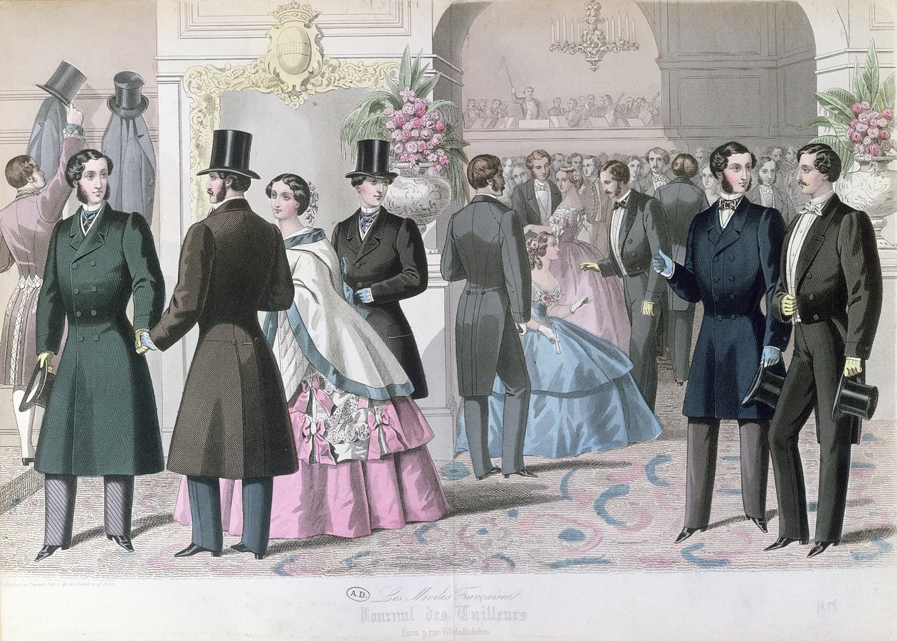 ソワリーモンディーン、1858年（カラー彫刻） 作： フランス語学校