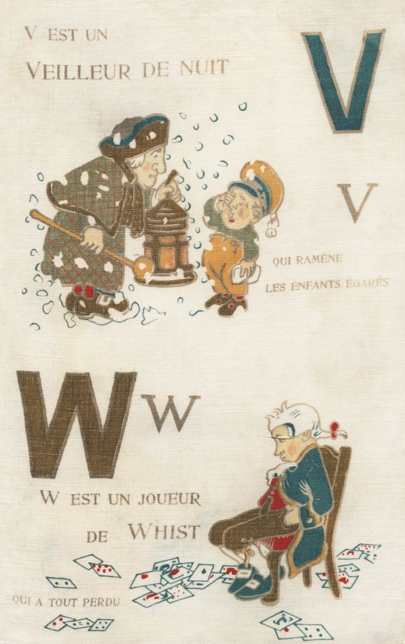 V W 夜警とウィストプレイヤー。 作： フランス語学校