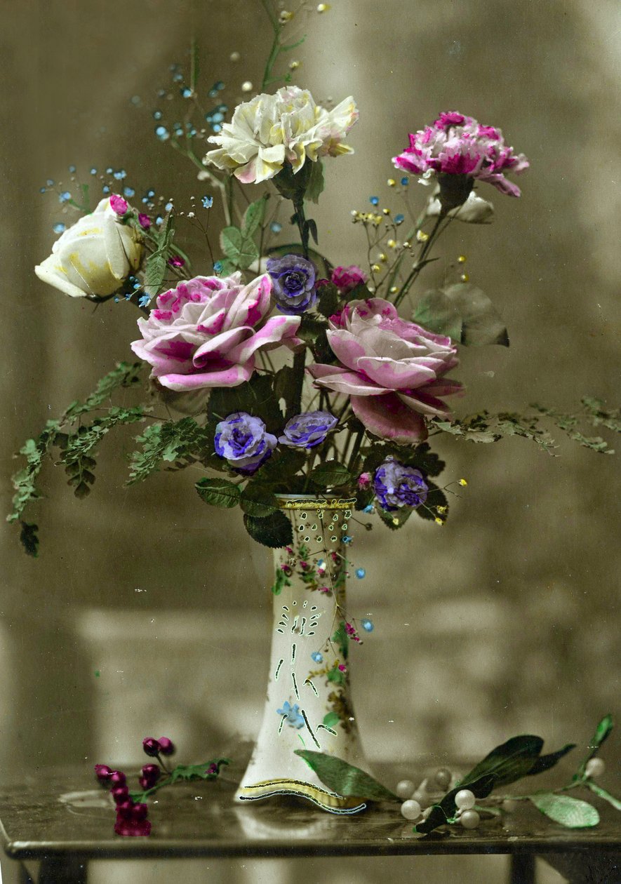 花瓶c.1898（手彩色写真） 作： フランス語学校