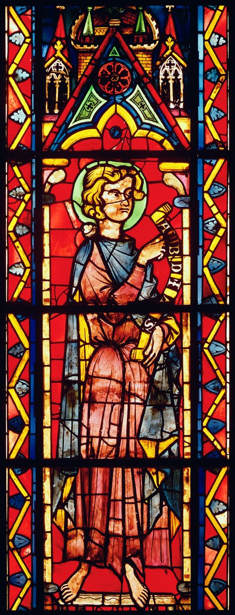 預言者オバディアを描いた窓、c.1270-75 作： フランス語学校