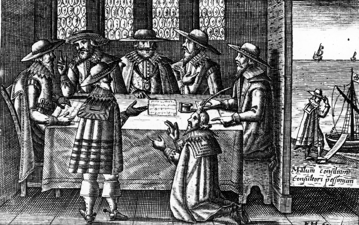 ジョージカールトンによる「神の慈悲の感謝の記憶」のイラストから出版された1627年に彼自身を解任したスタッフォード 作： フリードリヒ・ファン・フルセン