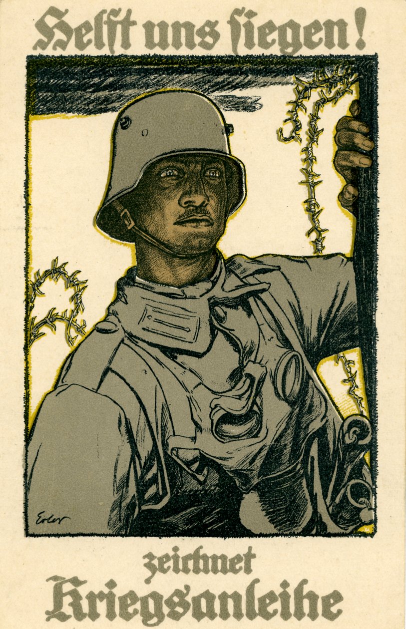 ドイツ第1次世界大戦の戦時国債ポスター 作： フリッツ・エラー