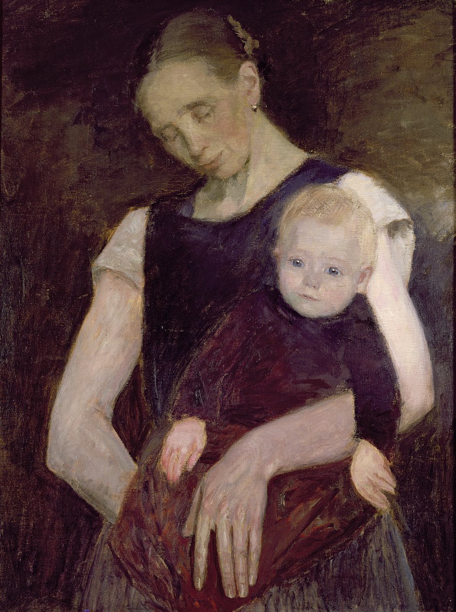 ムーアの農婦と子供 作： フリッツ・マッケンセン