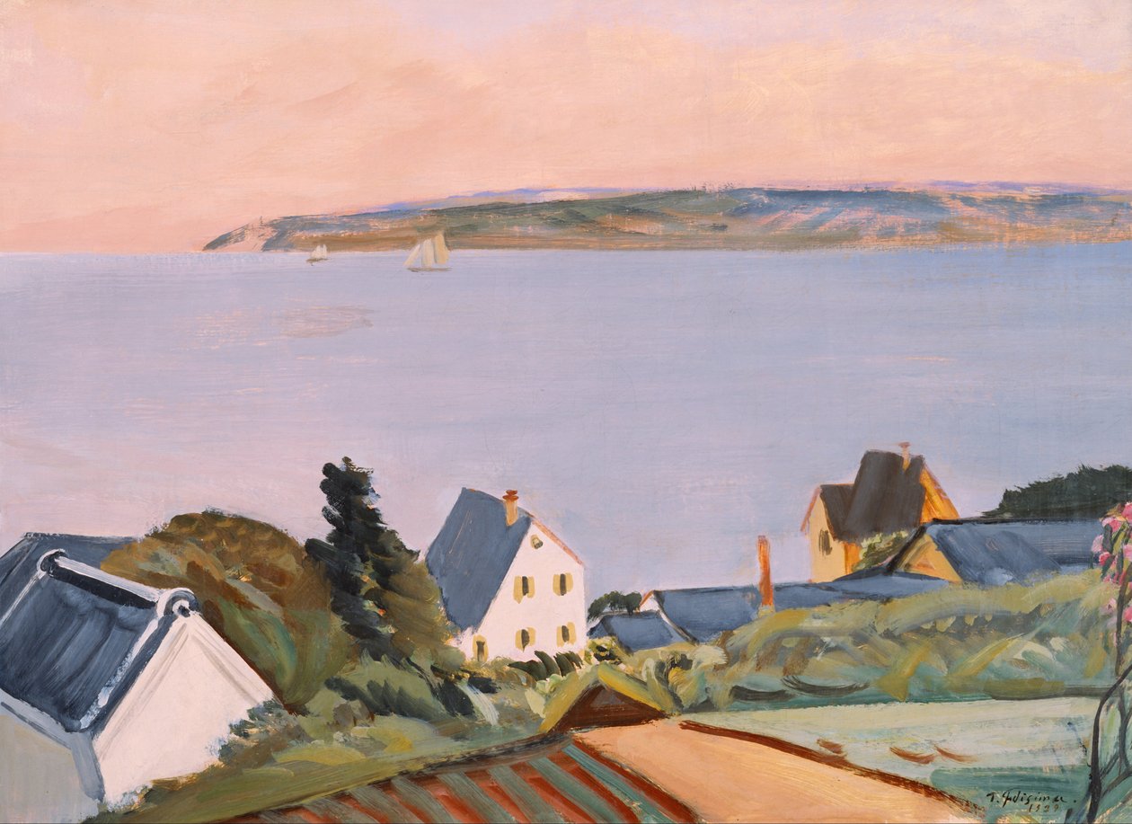 Distant View of Awajishima 作： 藤島武二
