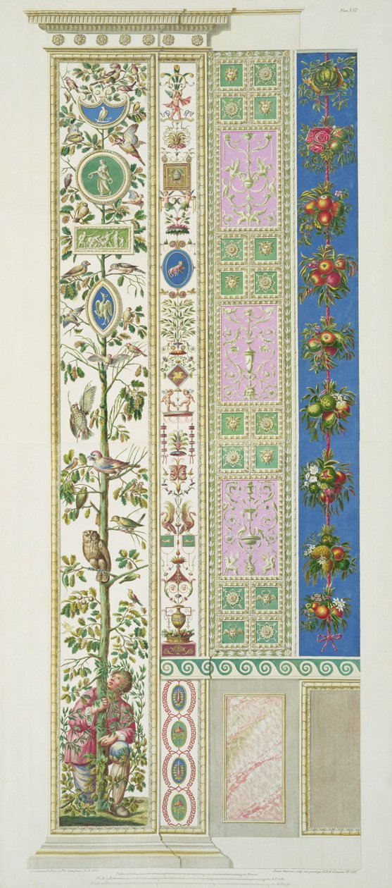 バチカンのラファエルロッジアのパネル、「Delle Loggie di Rafaele nel Vaticano」、ジョヴァンニオッタヴィアーニ（c.1735-1808）によって彫刻、c.1772-77（手塗りの彫刻） 作： G.とカンポレシ、P。サボレッリ