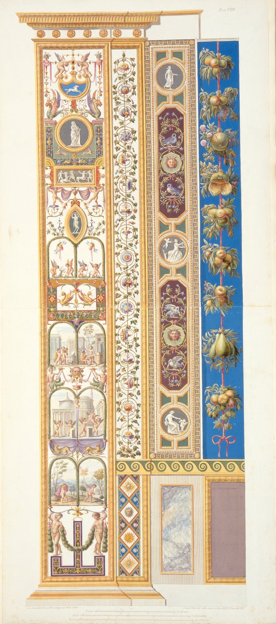 バチカンのラファエルロッジアのパネル、「Delle Loggie di Rafaele nel Vaticano」、ジョヴァンニオッタヴィアーニ（c.1735-1808）によって彫刻、c.1772-77（手塗りの彫刻） 作： G.とカンポレシ、P。サボレッリ