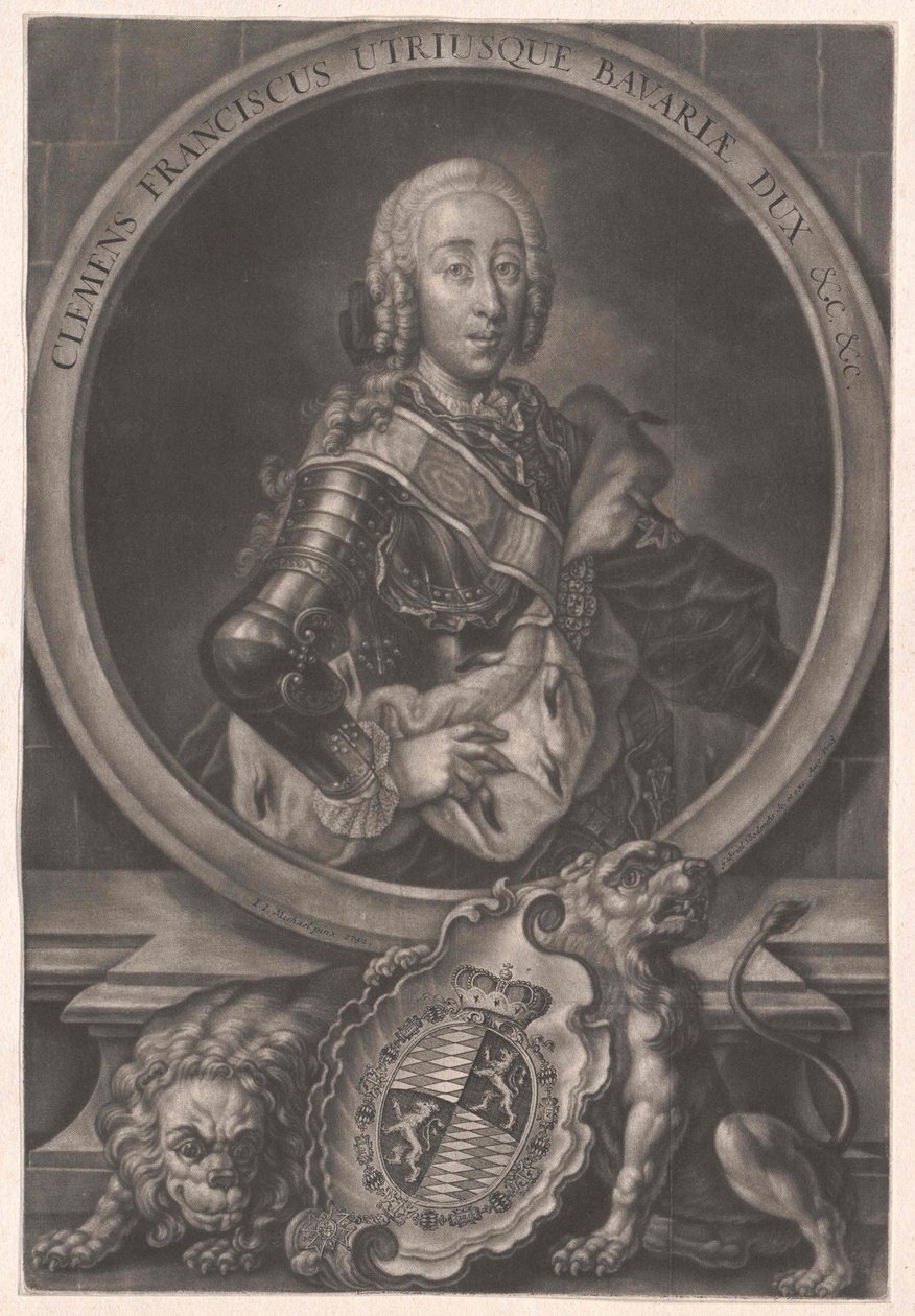 バイエルンの公爵クレメンスフランシスの肖像（1722-1770） 作： ガブリエル・ボデネール・ザ・ヤング