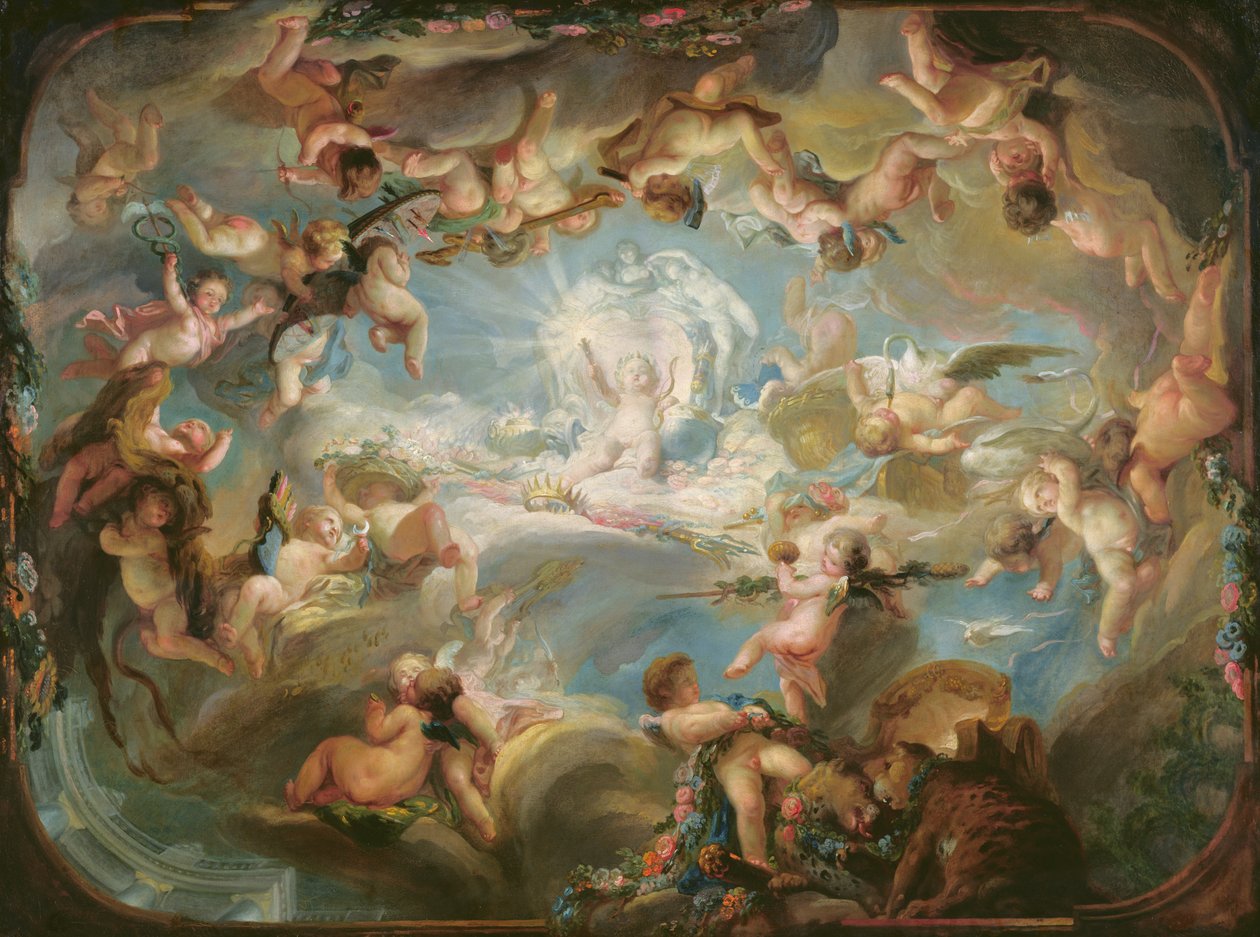 すべての神々に対するキューピッドの勝利、1752 作： ガブリエル・ド・サン・トーバン