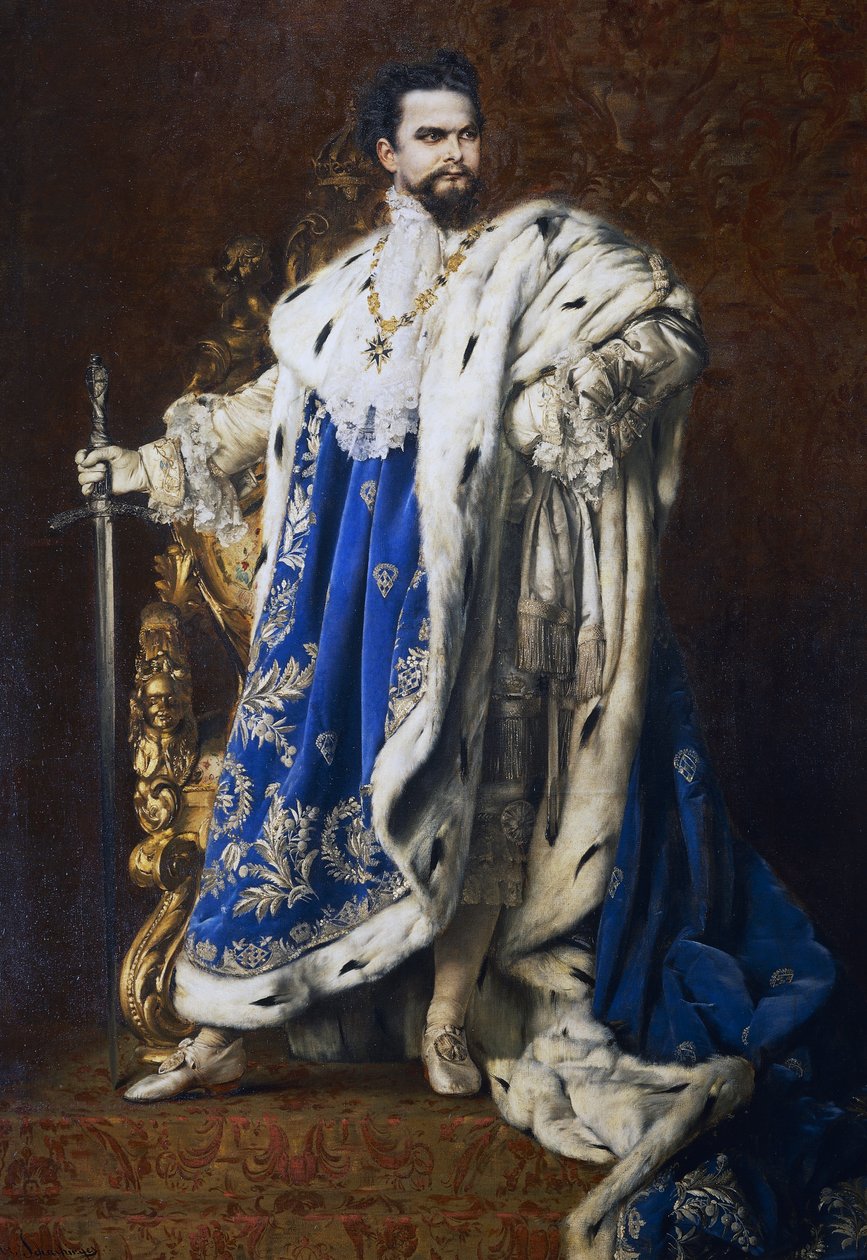 バイエルン王ルートヴィヒ2世 (1845-1886) 作： ガブリエル・シャチンジャー