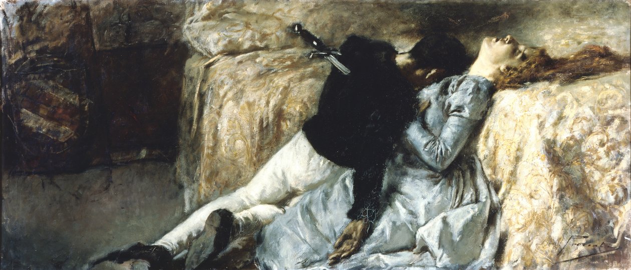 パオロとフランチェスカ、1887年頃。 作： ガエターノ・プレヴィアーティ