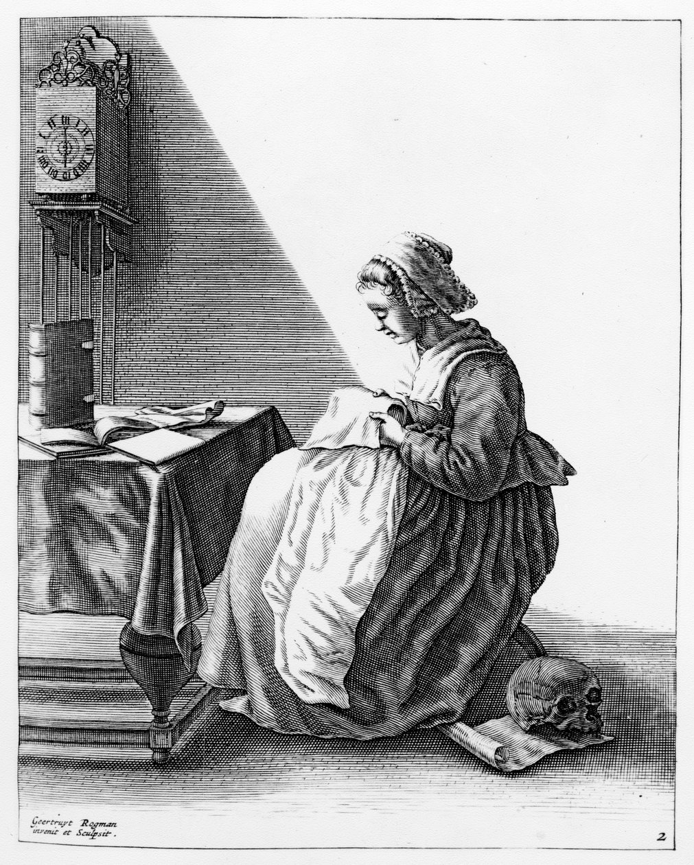 ラフを作る女、1640年頃 作： ゲートリトート・ログマン