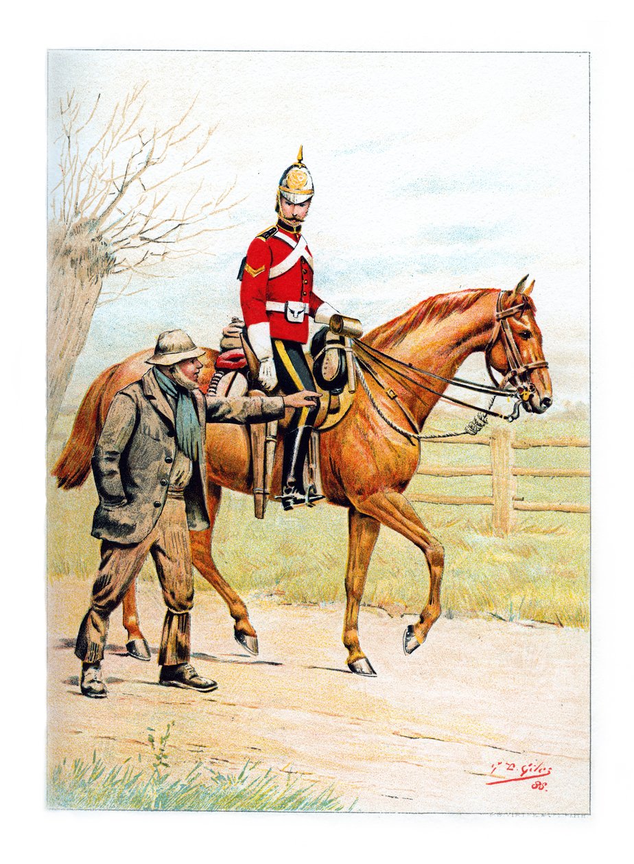 1st Royal Dragoons、c1890。 作： ジェフリー・ダグラス・ジャイルズ