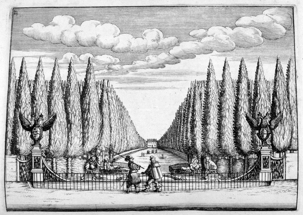 シャトーと庭園のデザイン、1664年 作： ジョージ・アンドレアス・ボックラー