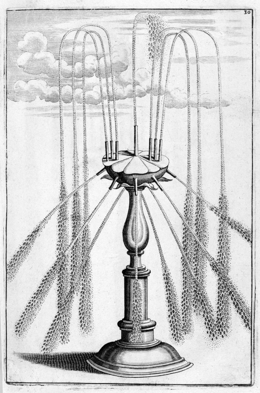 装飾用の噴水のデザイン、1664年 作： ジョージ・アンドレアス・ボックラー