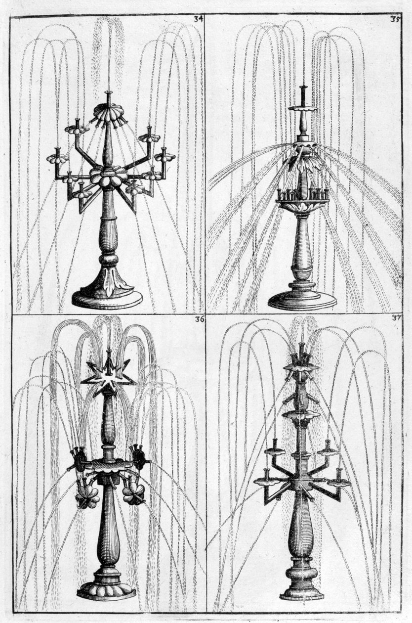 装飾用の噴水のデザイン、1664年 作： ジョージ・アンドレアス・ボックラー