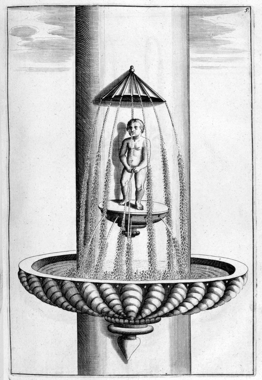 装飾用の噴水のデザイン、1664年 作： ジョージ・アンドレアス・ボックラー