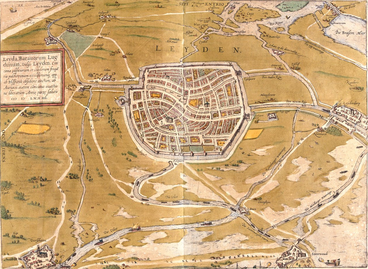オランダ、ライデン 作： ゲオルクとホーゲンベルク フランツ (1535-90) ブラウン