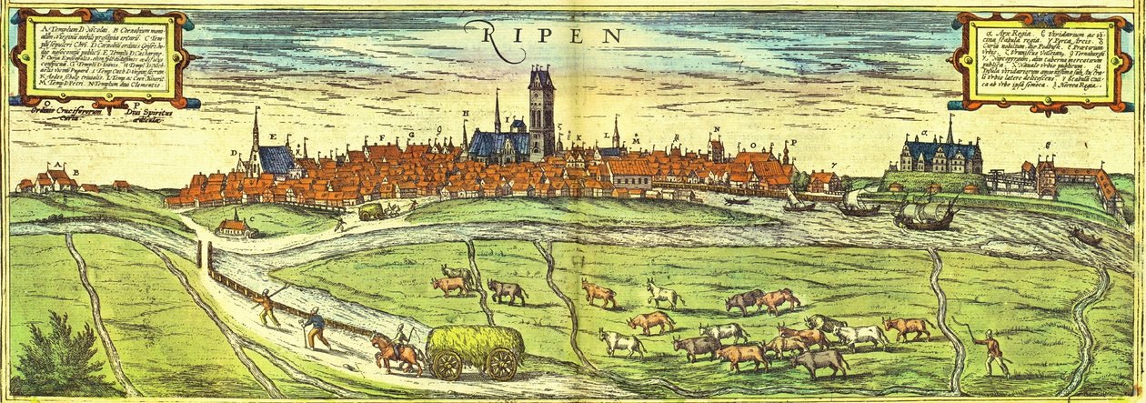 デンマーク、リベ 作： ゲオルクとホーゲンベルク フランツ (1535-90) ブラウン