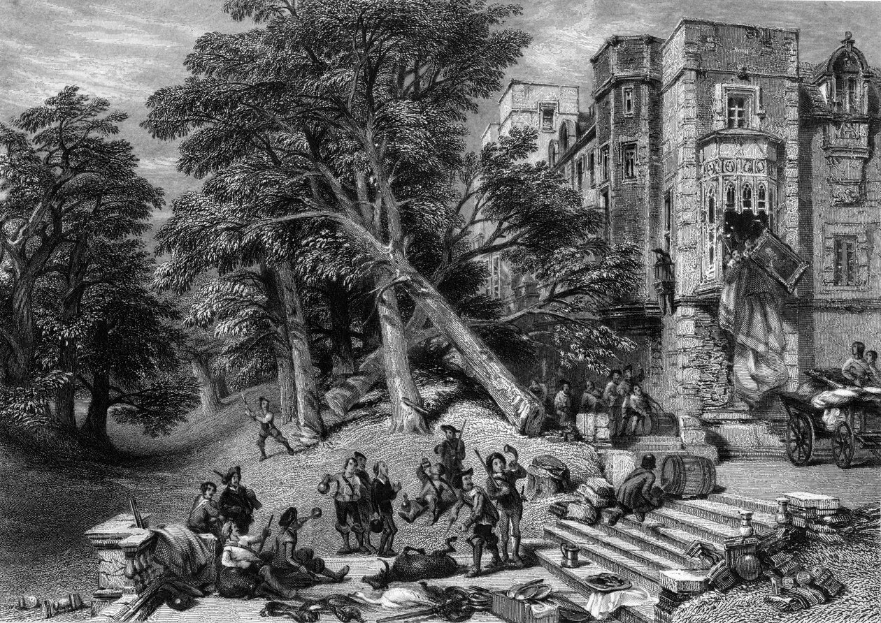 R.ウォリスによって刻まれた王族の財産の破壊、1860年代頃 作： ジョージ・キャテルモール