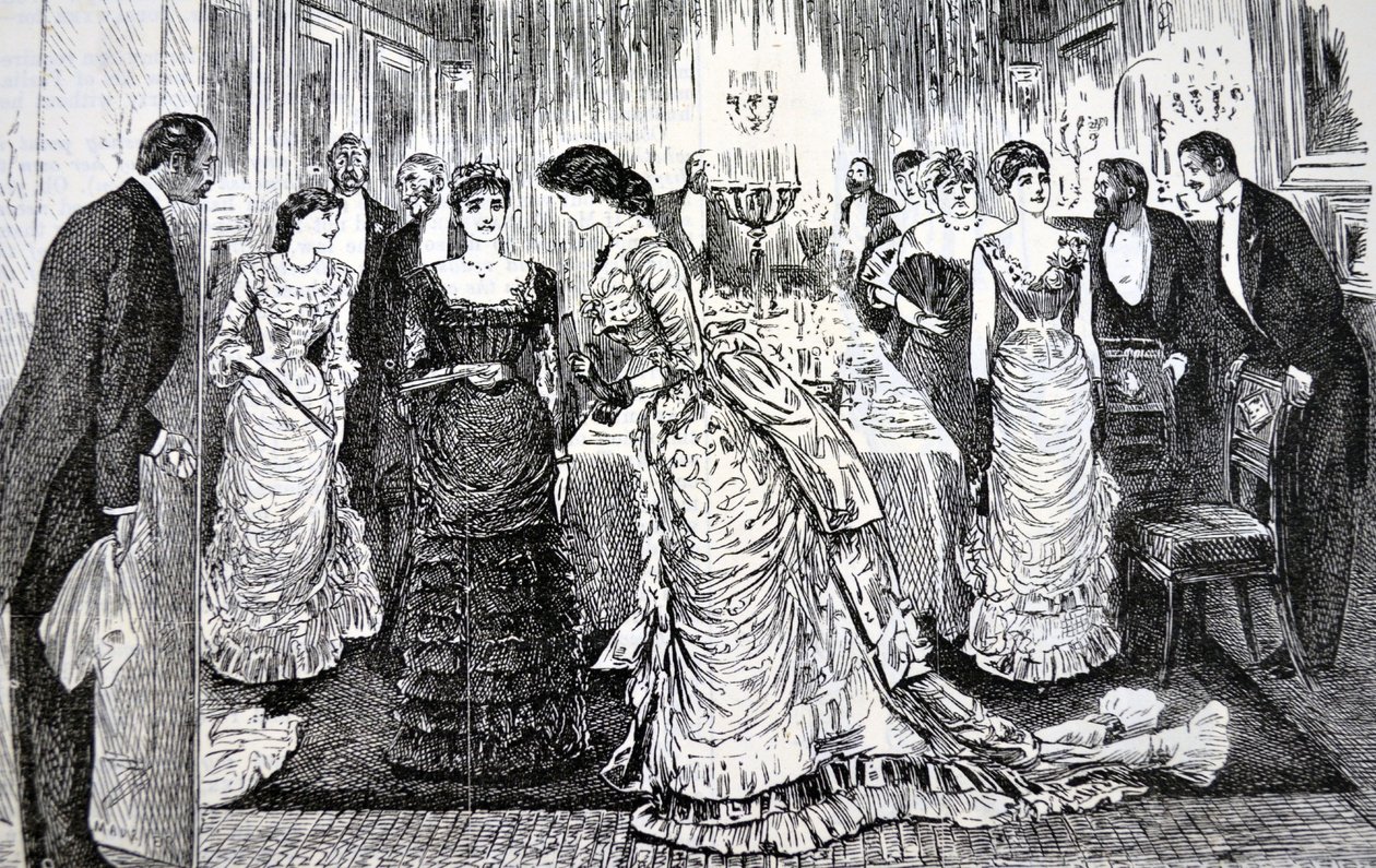 喫煙エチケット、1883 作： ジョージ・デュ・モーリエ