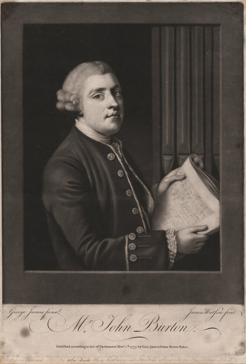 ジョン・バートン氏、ジェームズ・ワトソン（c.1740-90）、1775（メゾチント）によって彫刻 作： ジョージ・ジェームス